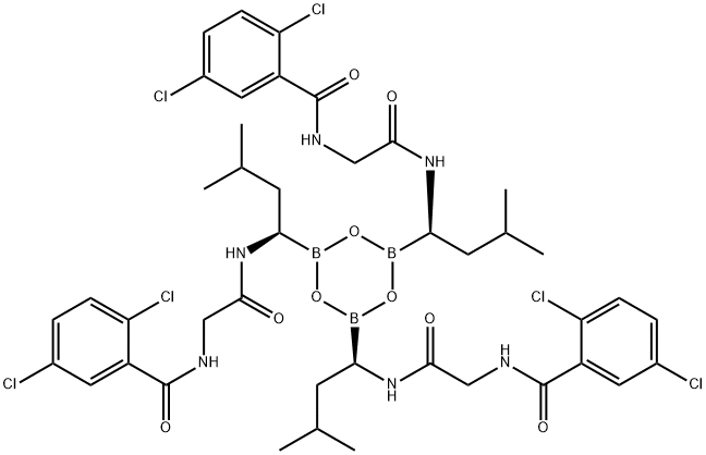 N,N',N''-[BOROXIN-2,4,6-TRIYLTRIS[[(1R)-3-METHYLBUTANE-1,1-DIYL]IMINO(2-OXOETHANE-2,1-DIYL)] ]TRIS(2,5-DICHLOROBENZAMIDE)