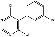 Pyrimidine, 5-(3-bromophenyl)-4,6-dichloro- Structure