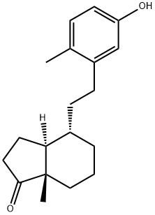 1H-Inden-1-one, octahydro-4-[2-(5-hydroxy-2-methylphenyl)ethyl]-7a-methyl-, (3aS,4S,7aS)- Structure