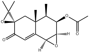 (1aR,5R)-2α-Acetoxy-1aβ,2,3,3a,4,7bβ-hexahydro-3α,3',3',3aα-tetramethylspiro[naphth[1,2-b]oxirene-5(6H),2'-oxiran]-6-one Structure