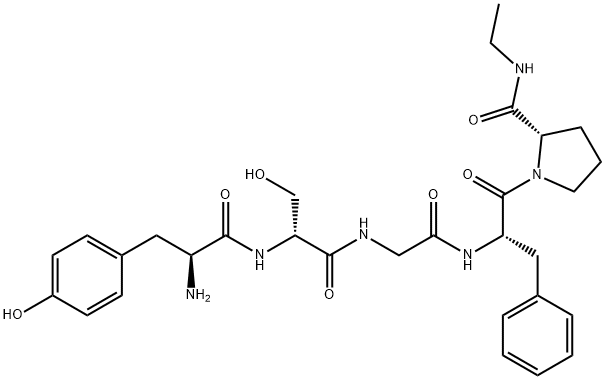 L-Tyr-D-Ser-Gly-L-Phe-L-Pro-NHEt Structure