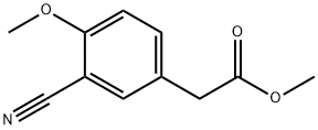 Benzeneacetic acid, 3-cyano-4-methoxy-, methyl ester Structure