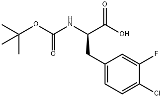 N-Boc-4-chloro-3-fluoro-D-phenylalanine Structure