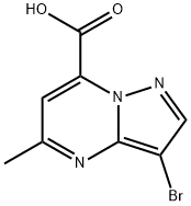 3-bromo-5-methylpyrazolo[1,5-a]pyrimidine-7-car
boxylic acid Structure