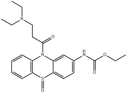 Carbamic acid, [10-[3-(diethylamino)-1-oxopropyl]-5-oxido-10H-phenothiazin-2-yl]-, ethyl ester (9CI) Structure