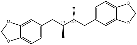 1,3-Benzodioxole,5,5'-[(2R,3S)-2,3-dimethyl-1,4-butanediyl]bis-, rel- Structure