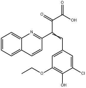 4-(3-chloro-5-ethoxy-4-hydroxyphenyl)-2-oxo-3-(q uinolin-2-yl)but-3-enoic acid Structure