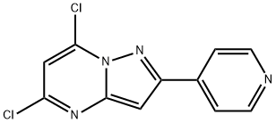 Pyrazolo[1,5-a]pyrimidine, 5,7-dichloro-2-(4-pyridinyl)- Structure