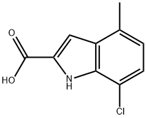 7-chloro-4-methyl-1H-indole-2-carboxylic acid Structure