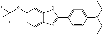Benzenamine, N,N-diethyl-4-[6-(trifluoromethoxy)-1H-benzimidazol-2-yl]- Structure