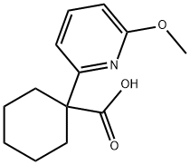 Cyclohexanecarboxylic acid, 1-(6-methoxy-2-pyridinyl)- Structure