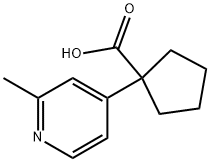 Cyclopentanecarboxylic acid, 1-(2-methyl-4-pyridinyl)- Structure