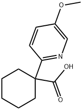 Cyclohexanecarboxylic acid, 1-(5-methoxy-2-pyridinyl)- Structure