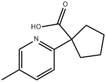 Cyclopentanecarboxylic acid, 1-(5-methyl-2-pyridinyl)- Structure