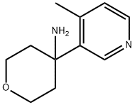 2H-Pyran-4-amine, tetrahydro-4-(4-methyl-3-pyridinyl)- Structure