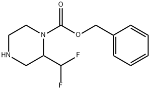 1-Piperazinecarboxylic acid, 2-(difluoromethyl)-, phenylmethyl ester Structure