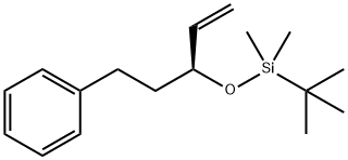 Benzene, [(3S)-3-[[(1,1-dimethylethyl)dimethylsilyl]oxy]-4-penten-1-yl]- Structure