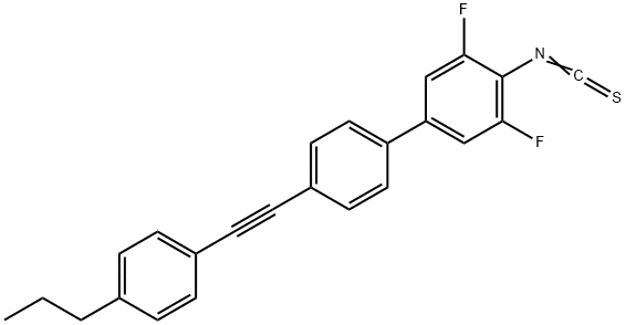 3,5-difluoro-4-isothiocyanato-4'-((4-propylphenyl)ethynyl)-1,1'-biphenyl Structure