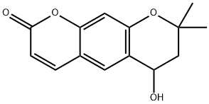 8,8-Dimethyl-6-hydroxy-7,8-dihydro-2H,6H-benzo[1,2-b:5,4-b']dipyran-2-one Structure
