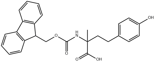 2-({[(9H-fluoren-9-yl)methoxy]carbonyl}amino)-4-(
4-hydroxyphenyl)-2-methylbutanoic acid Structure