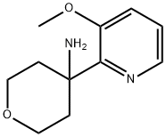 2H-Pyran-4-amine, tetrahydro-4-(3-methoxy-2-pyridinyl)- Structure