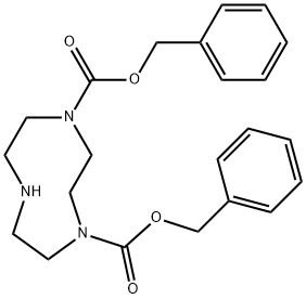 1,4-Bis(phenylmethyl) hexahydro-1H-1,4,7-triazonine-1,4(5H)-dicarboxylate Structure