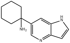 Cyclohexanamine, 1-(1H-pyrrolo[3,2-b]pyridin-6-yl)- Structure