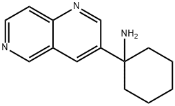 Cyclohexanamine, 1-(1,6-naphthyridin-3-yl)- Structure