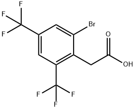 2-Bromo-4,6-
bis(trifluoromethyl)phenylaceticaid Structure