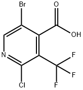5-bromo-2-chloro-3-(trifluoromethyl)pyridine-4-car boxylic acid Structure