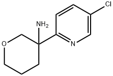2H-Pyran-3-amine, 3-(5-chloro-2-pyridinyl)tetrahydro- Structure