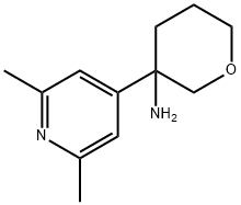 2H-Pyran-3-amine, 3-(2,6-dimethyl-4-pyridinyl)tetrahydro- Structure