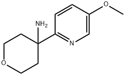 2H-Pyran-4-amine, tetrahydro-4-(5-methoxy-2-pyridinyl)- Structure