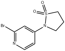2-(2-bromopyridin-4-yl)-1lambda6,2-thiazolidine-1,
1-dione Structure