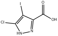 3-chloro-4-iodo-1H-pyrazole-5-carboxylic acid Structure