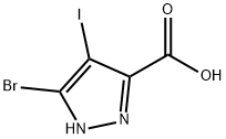 5-bromo-4-iodo-1H-pyrazole-3-carboxylic acid Structure