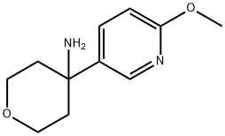 2H-Pyran-4-amine, tetrahydro-4-(6-methoxy-3-pyridinyl)- Structure