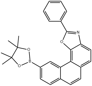 Phenanthro[3,4-d]oxazole, 2-phenyl-10-(4,4,5,5-tetramethyl-1,3,2-dioxaborolan-2-yl)- Structure