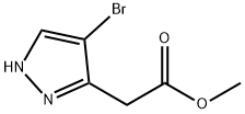 1H-Pyrazole-3-acetic acid, 4-bromo-, methyl ester Structure