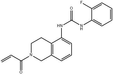 3-(2-fluorophenyl)-1-[2-(prop-2-enoyl)-1,2,3,4-tetra hydroisoquinolin-5-yl]urea Structure