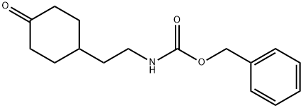 Carbamic acid, N-[2-(4-oxocyclohexyl)ethyl]-, phenylmethyl ester Structure