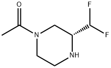 Ethanone, 1-[(3R)-3-(difluoromethyl)-1-piperazinyl]- Structure
