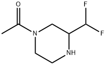 Ethanone, 1-[3-(difluoromethyl)-1-piperazinyl]- Structure