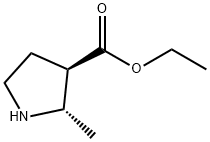 (2S,3R)-2-Methyl-pyrrolidine-3-carboxylic acid ethyl ester Structure
