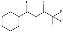 1,3-Butanedione, 4,4,4-trifluoro-1-(tetrahydro-2H-pyran-4-yl)- Structure