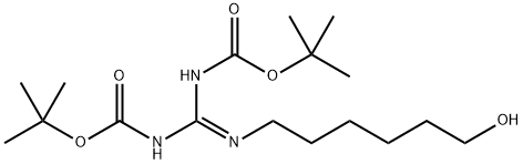 N,N'-Bis(Boc)-N''-(6-hydroxyhexyl)guanidine Structure
