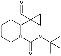 tert-butyl
2-(1-formylcyclopropyl)piperidine-1-carboxylat Structure