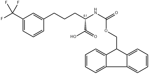 Fmoc-(S)-2-amino-5-(3-trifluoromethylphenyl)pentanoic acid Structure