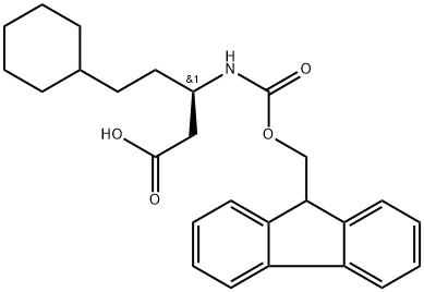 (R)-3-(Fmoc-amino)-5-cyclohexylpentanoic acid Structure