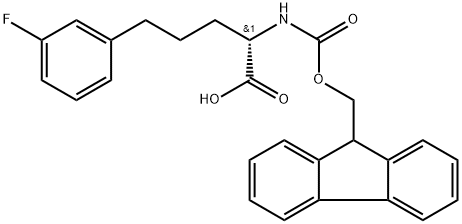 Fmoc-(S)-2-amino-5-(3-fluorophenyl)pentanoic acid Structure
